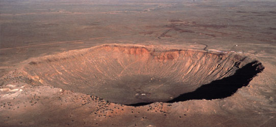 <p>Die Meteoriten-Einschlagskrater in Arizona</p>
